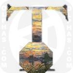 Tramonto a Lavacourt 1880 Monet 